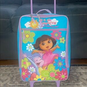Nickelodeon Dora the Explorer Rolling Suitcase - Blue and Pink